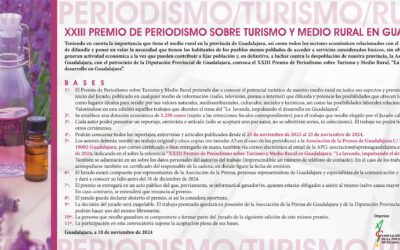 La Asociación de la Prensa de Guadalajara y la Diputación Provincial convocan el XXIII Premio de Periodismo sobre Turismo y Medio Rural, “La lavanda, impulsando el desarrollo en Guadalajara”